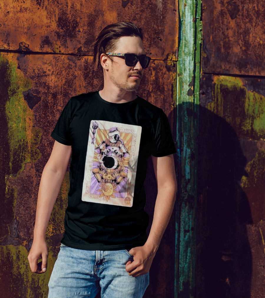 Five Nights At Freddy’s Security Breach Sun And Moon Tarot Card T-Shirt