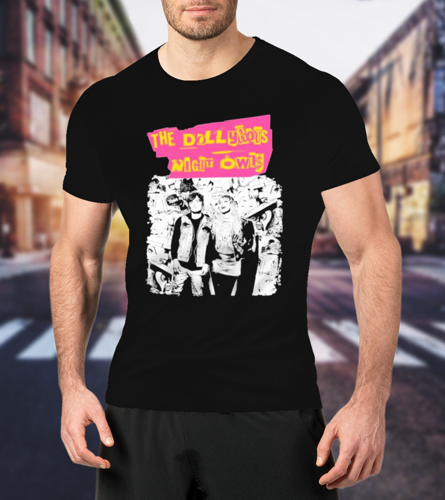 The Dollyrots Night Owls Retro Album Collage T-Shirt