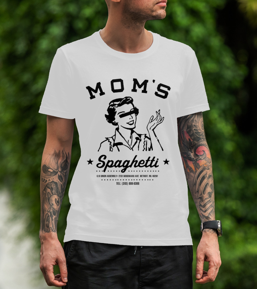 Eminem Mom's Spaghetti C/O Union Assembly Detroit 2131 Woodward Ave 48201 T-Shirt
