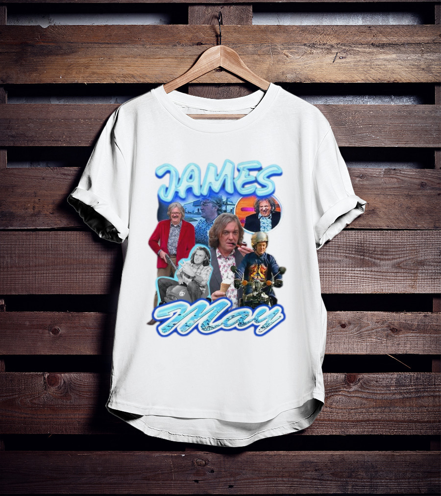 James May Vintage Ice Cream Motorbike Collage T-Shirt