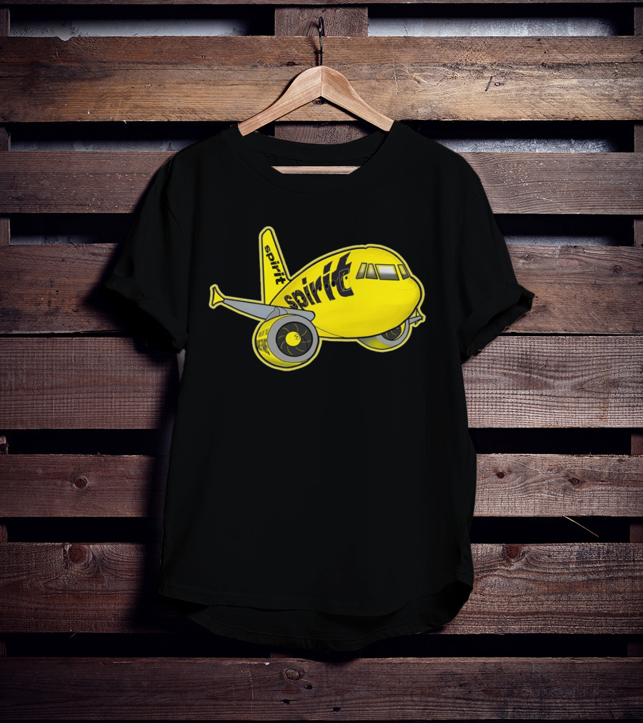 Spirit Airlines Airbus Cartoon Airplane T-Shirt