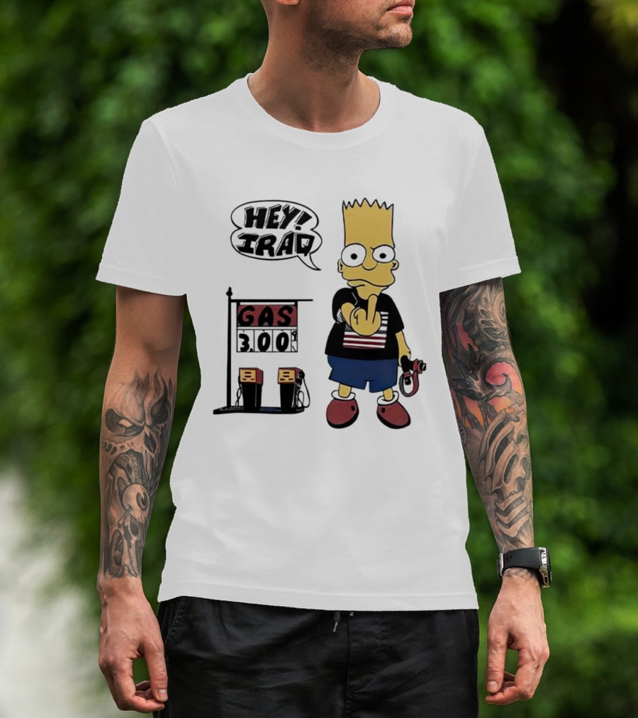 Bart Simpson Hey Iraq Gas 3.00 T-Shirt