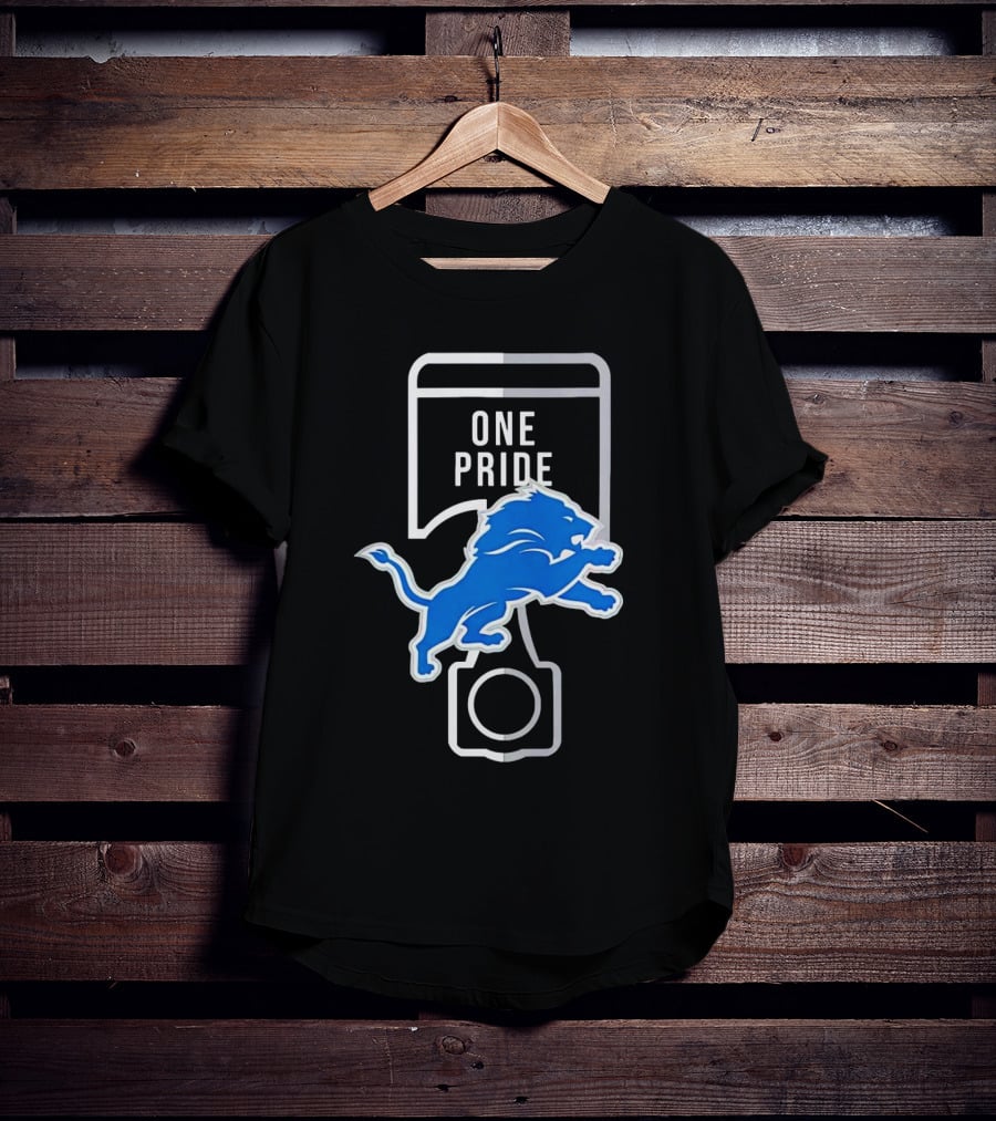 Detroit Lions One Pride Blue Lion T-Shirt