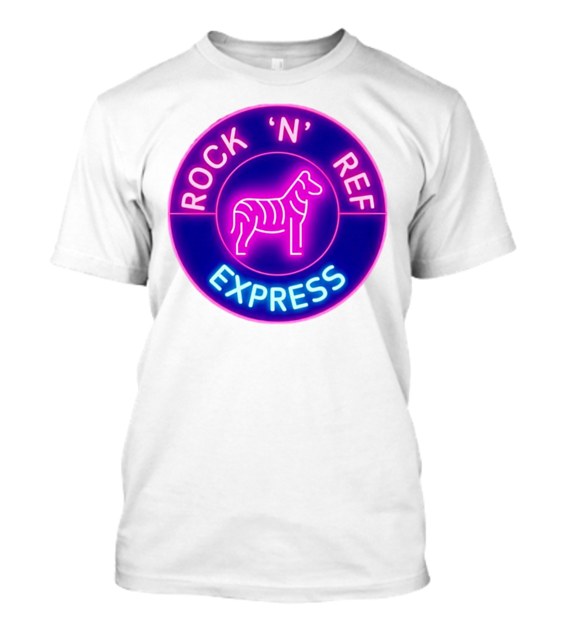 Rock 'N' Ref Express Jesse Beeler Tag Neon Zebra T-Shirt