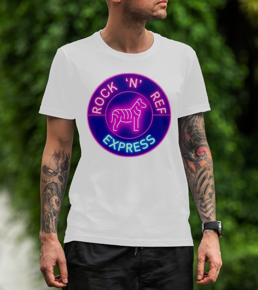 Rock 'N' Ref Express Jesse Beeler Tag Neon Zebra T-Shirt