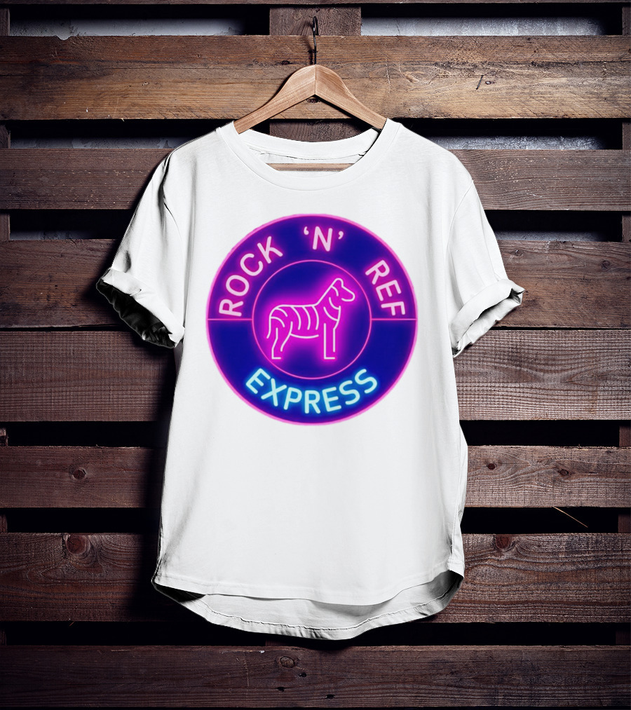 Rock 'N' Ref Express Jesse Beeler Tag Neon Zebra T-Shirt