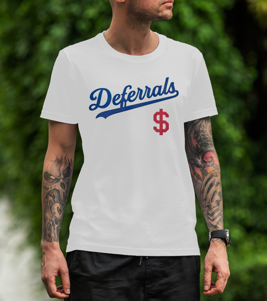 Los Angeles Deferrals Baseball Dollar Sign T-Shirt