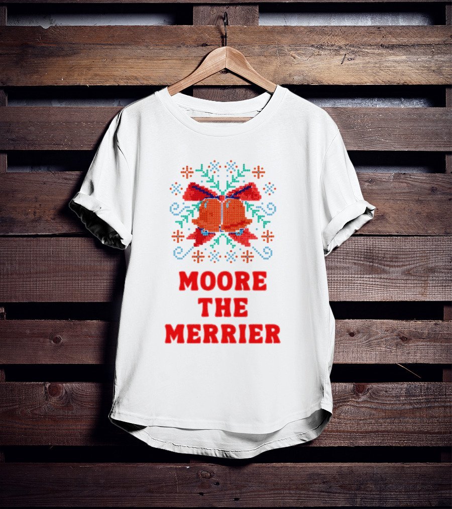 Moore The Merrier Christmas Bow Festive Decor T-Shirt