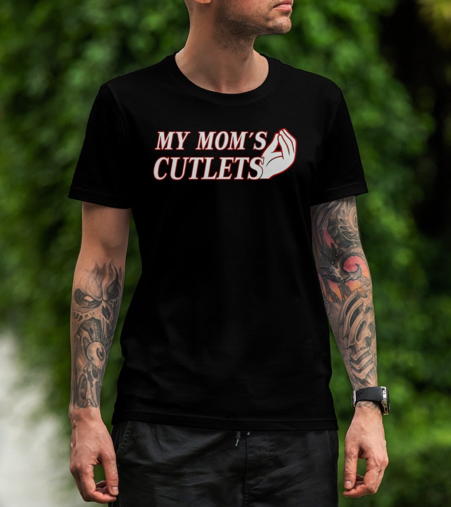 My Mom's Cutlets Italian Hand Gesture T-Shirt