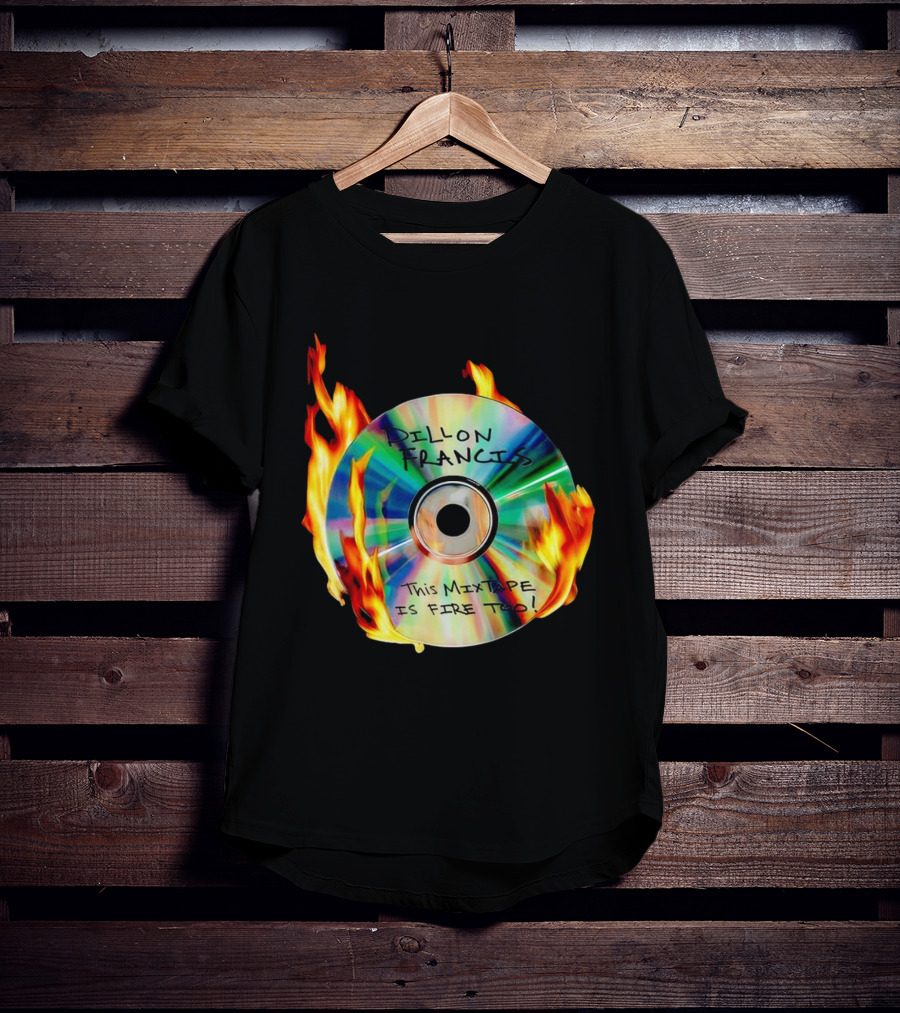 Dillon Francis This Mixtape Is Fire Too CD Flames T-Shirt