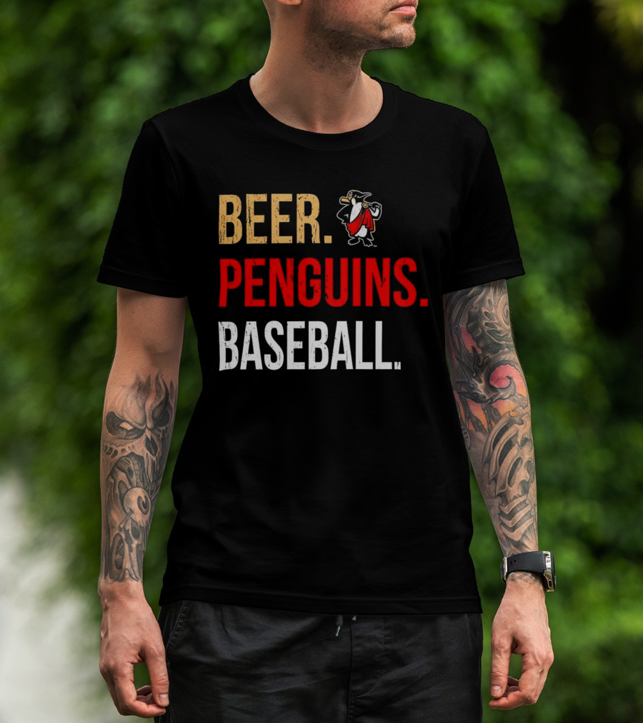 Beer Penguins Baseball 108 Stitches T-Shirt