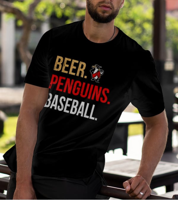 Beer Penguins Baseball 108 Stitches T-Shirt