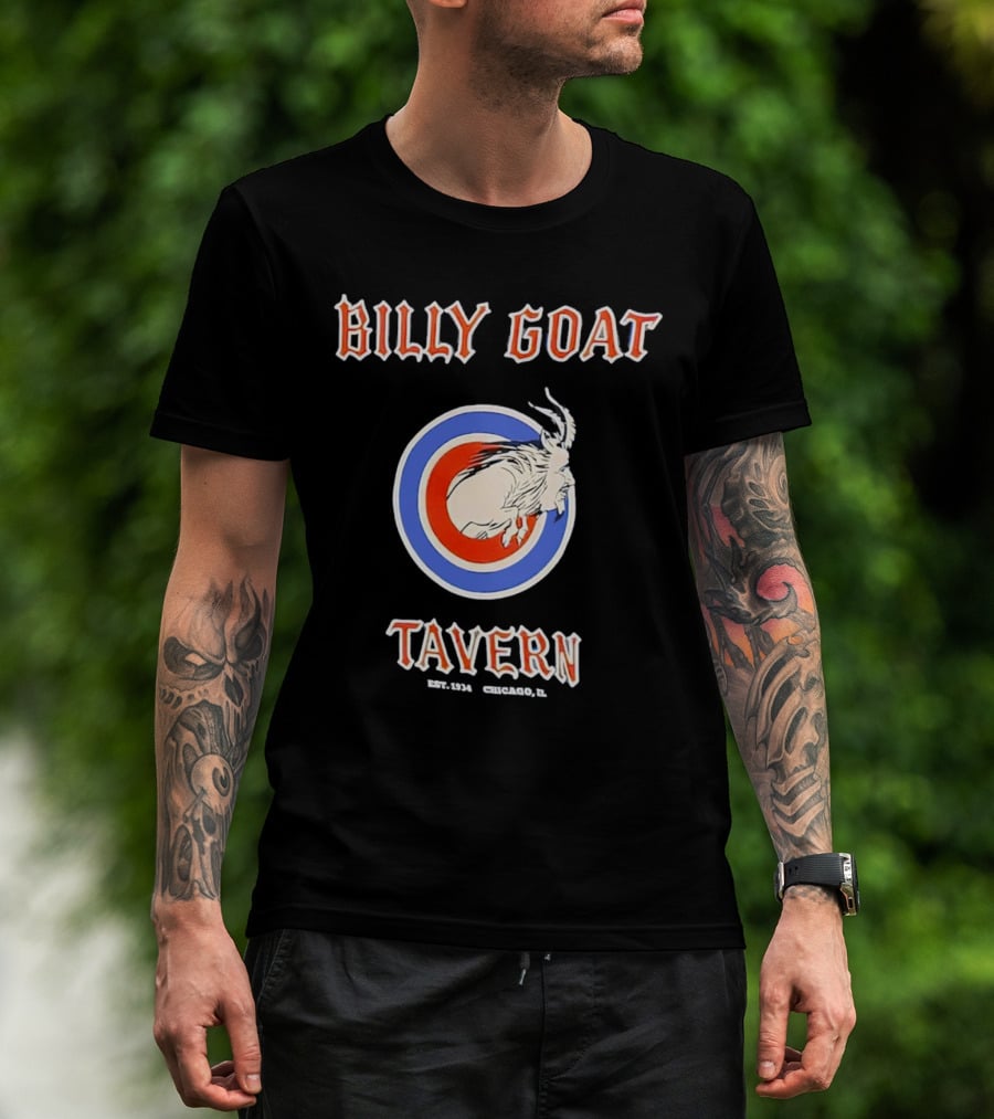 Billy Goat Tavern Chicago Est. 1934 Goat Circle Emblem T-Shirt