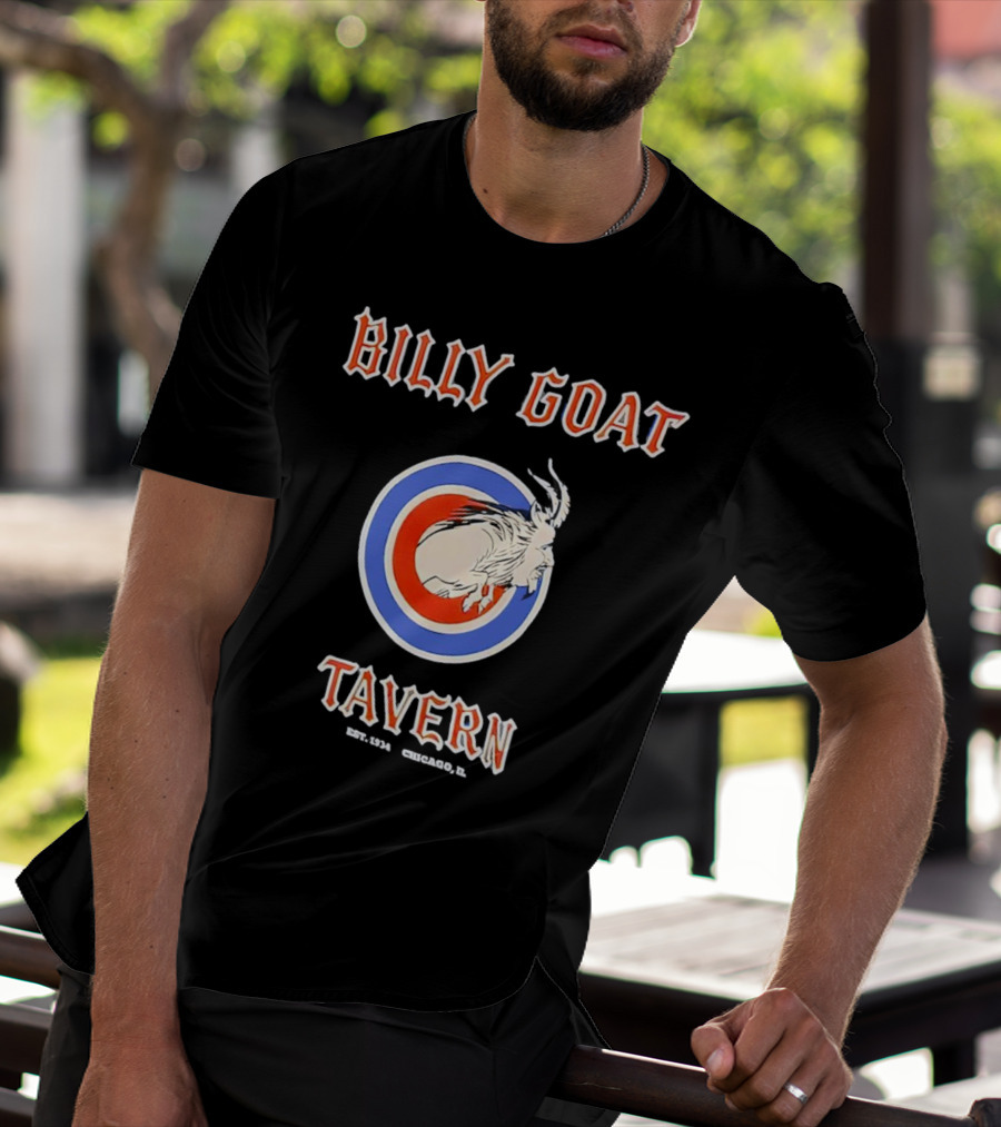 Billy Goat Tavern Chicago Est. 1934 Goat Circle Emblem T-Shirt