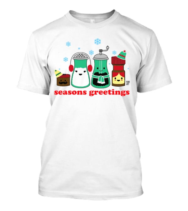 Seasons Greetings Christmas Cute Winter Spice Character T-Shirt