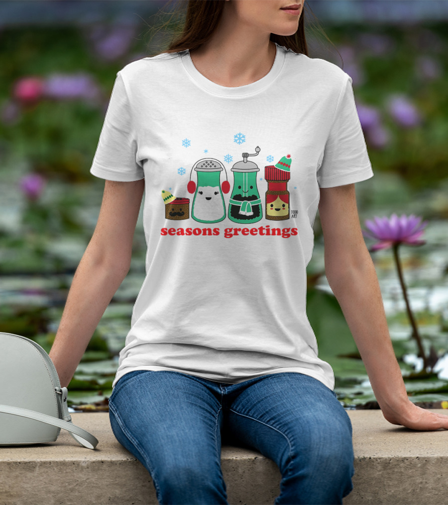 Seasons Greetings Christmas Cute Winter Spice Character T-Shirt