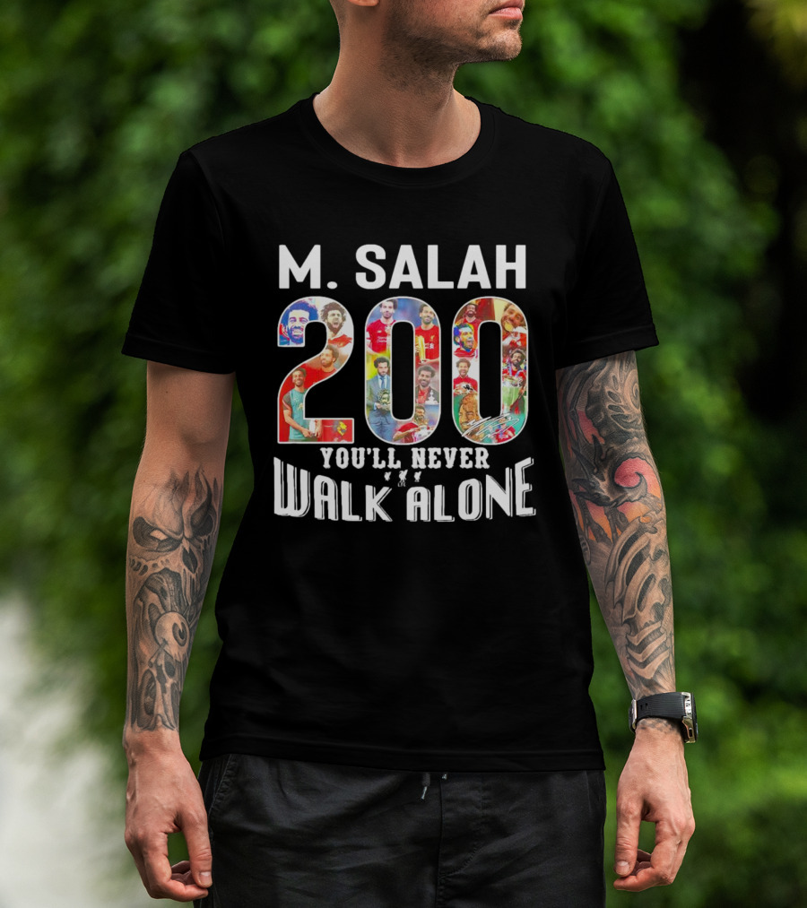 M Salah 200 You'll Never Walk Alone Football T-Shirt