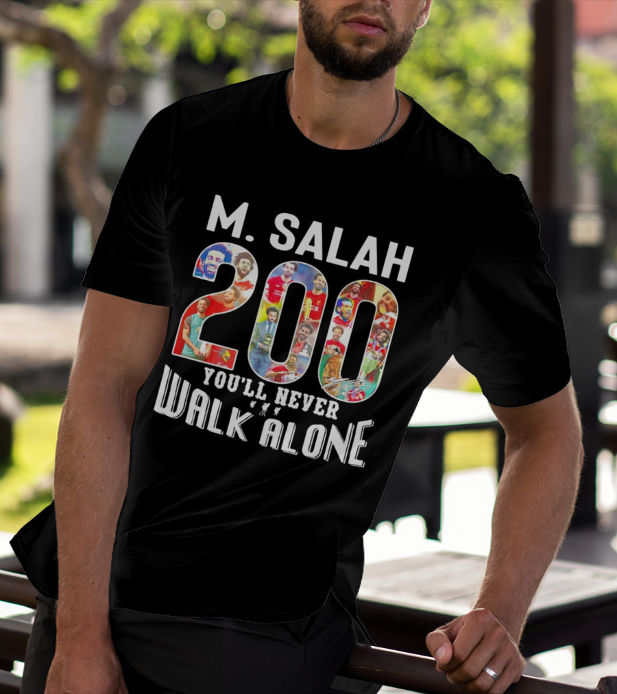 M Salah 200 You'll Never Walk Alone Football T-Shirt