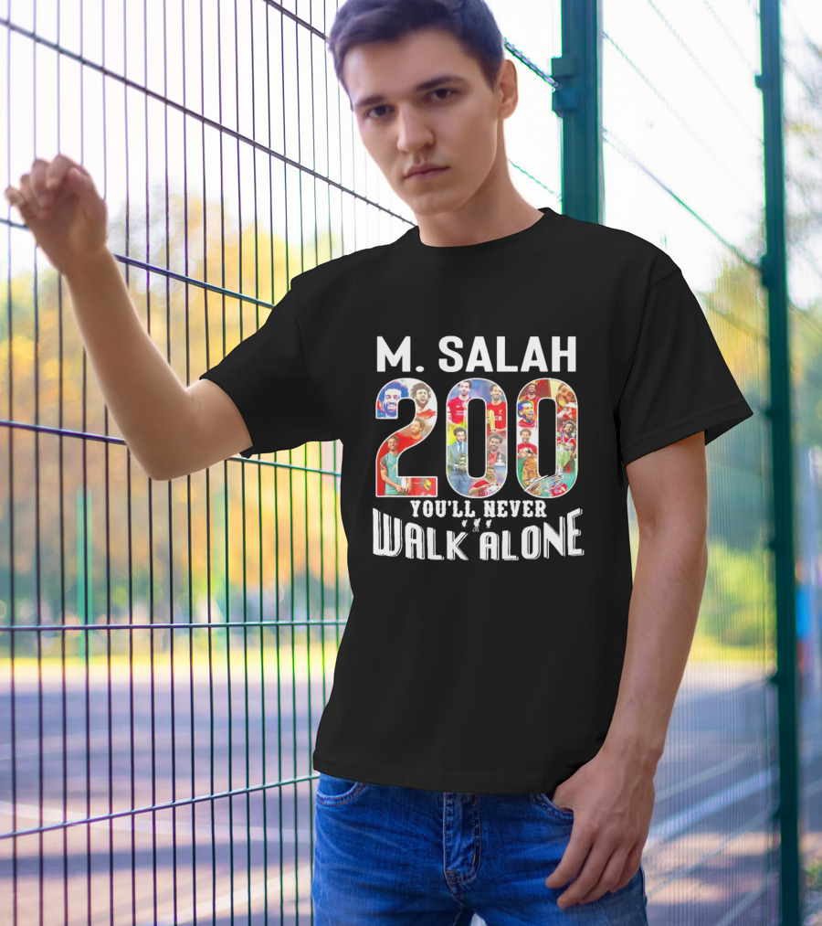 M Salah 200 You'll Never Walk Alone Football T-Shirt