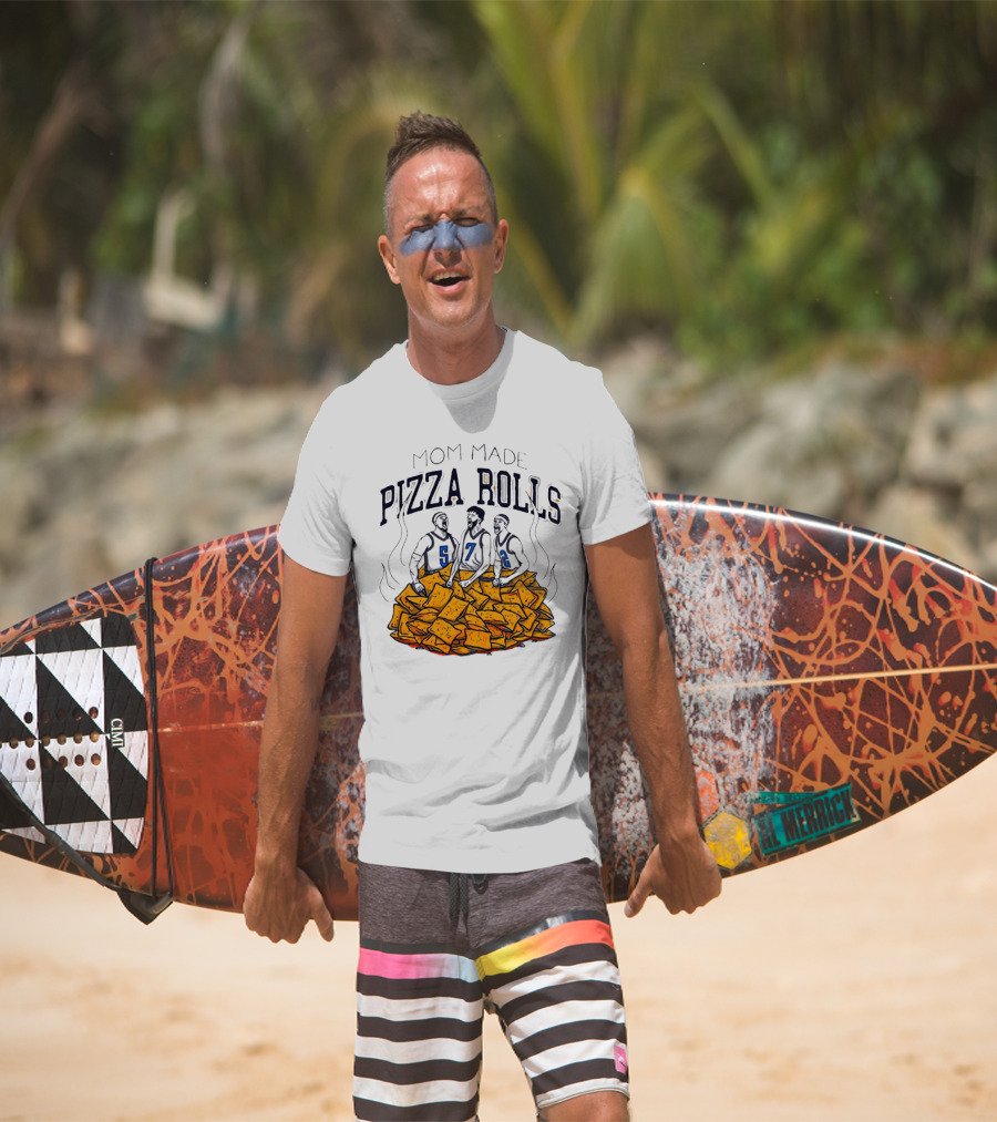Mom Made Pizza Rolls Basketball Players Over Snacks T-Shirt
