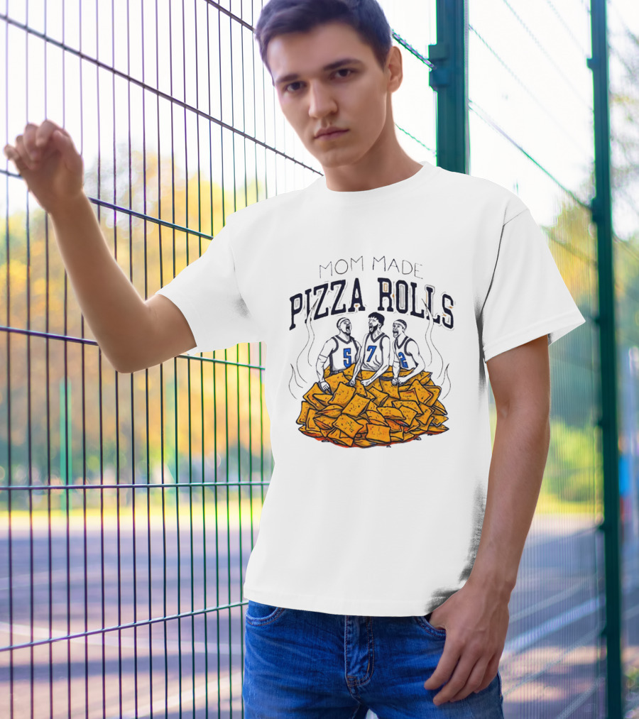 Mom Made Pizza Rolls Basketball Players Over Snacks T-Shirt