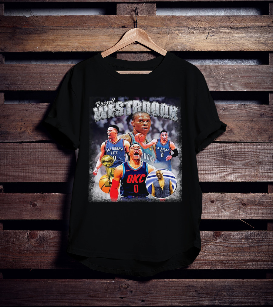 Russell Westbrook Oklahoma City Thunder NBA Vintage 80s Champion T-Shirt