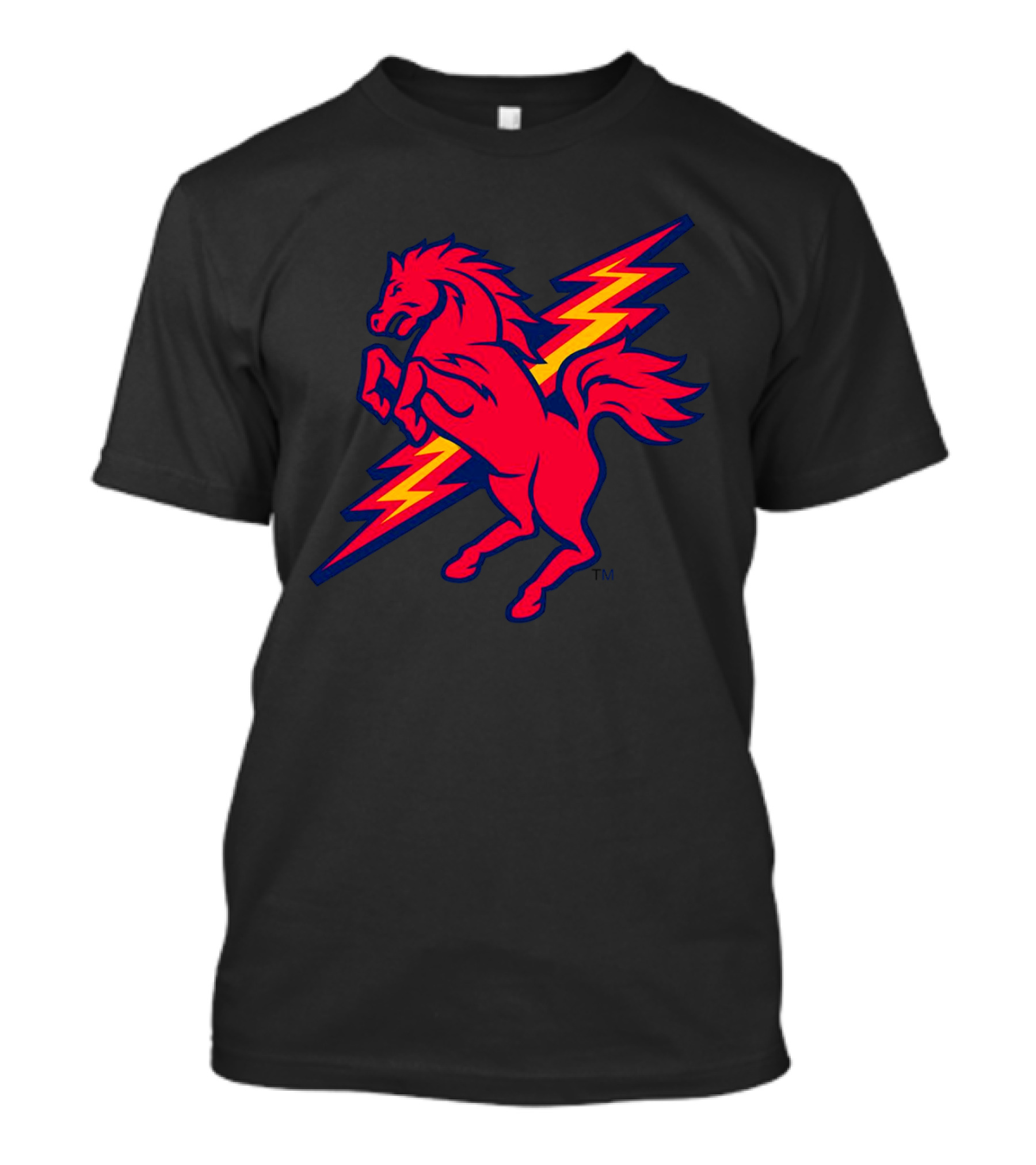 St. John's Red Storm Thunder Horse Lightning Bolt T-Shirt