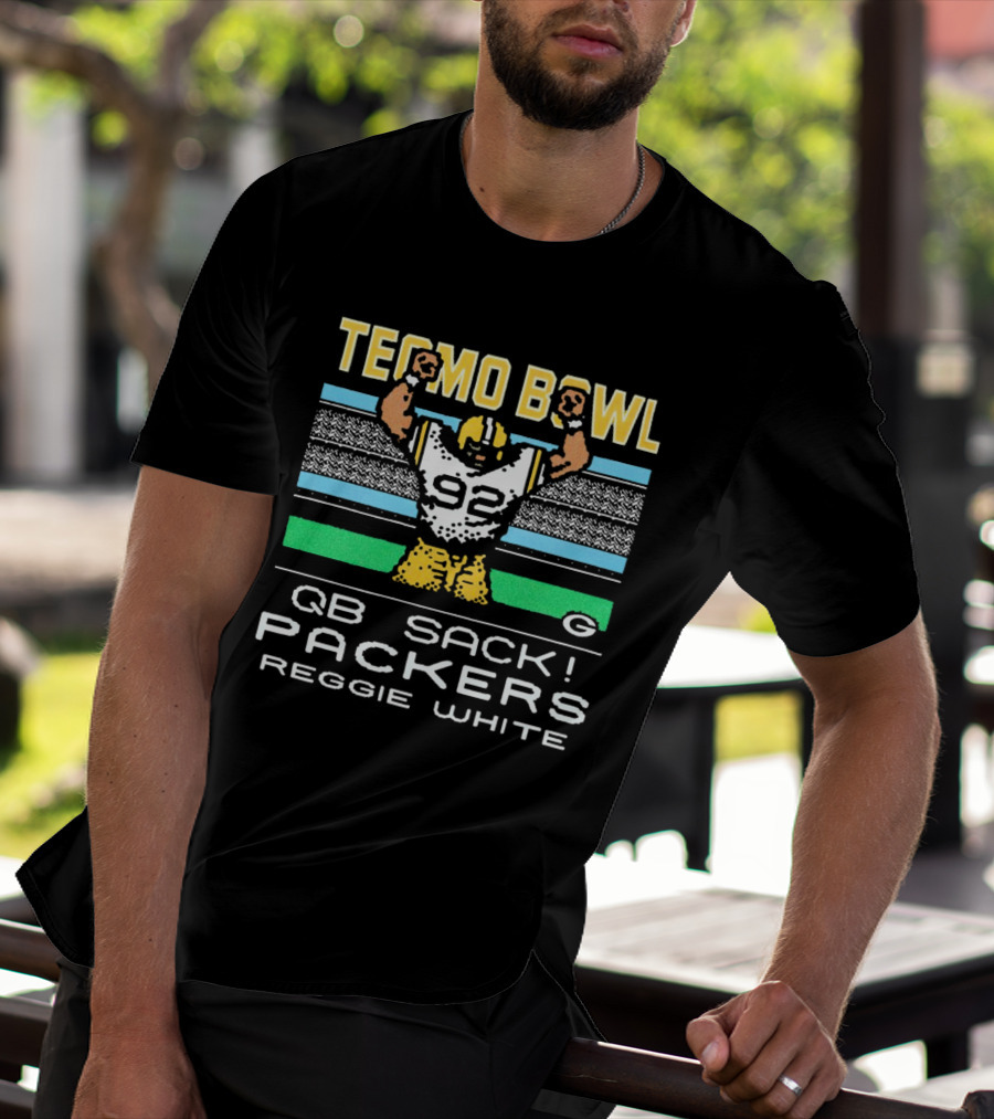 Tecmo Bowl QB Sack Packers Reggie White 92 T-Shirt