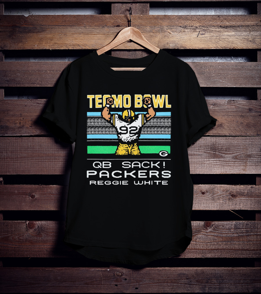 Tecmo Bowl QB Sack Packers Reggie White 92 T-Shirt