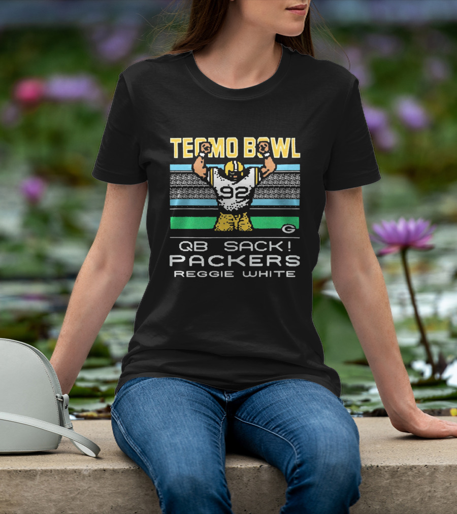 Tecmo Bowl QB Sack Packers Reggie White 92 T-Shirt