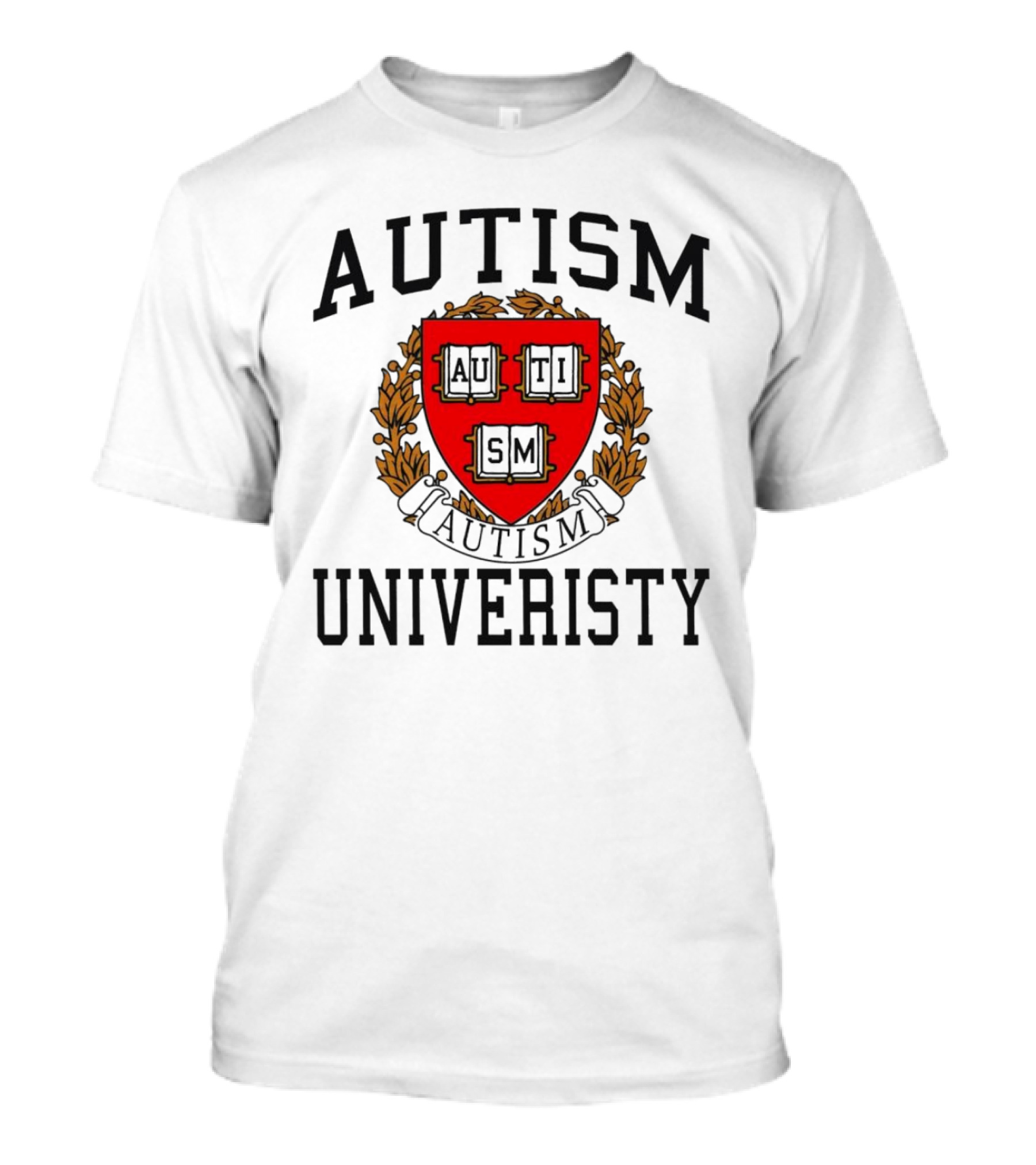 AUTISM UNIVERSITY AUTISM CREST LOGO T-Shirt