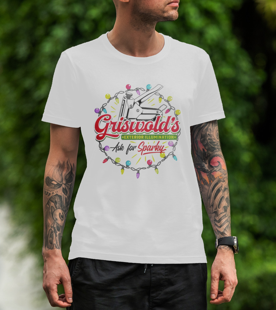 Griswold's Exterior Illumination Ask For Sparky Christmas Lights Iconic Comedy Reference T-Shirt