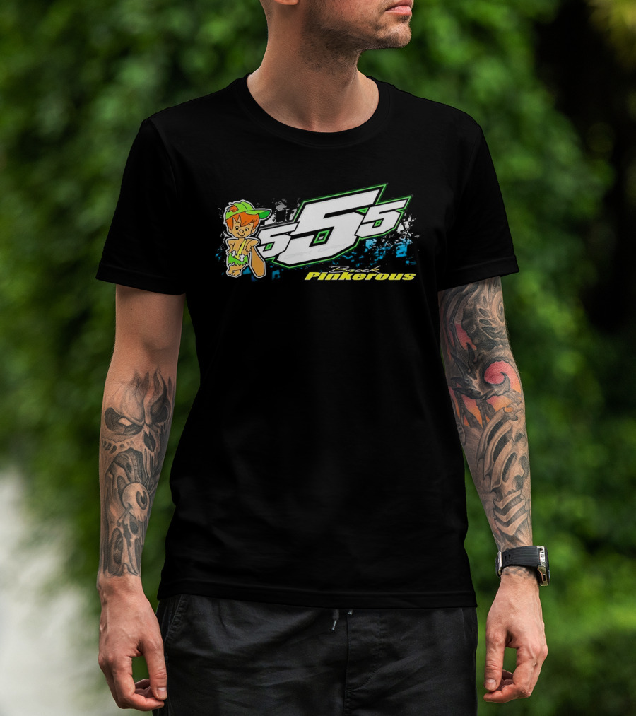 555 Brock Pinkerous Racing Cartoon Character T-Shirt