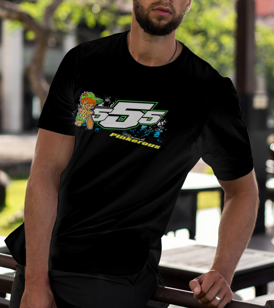 555 Brock Pinkerous Racing Cartoon Character T-Shirt