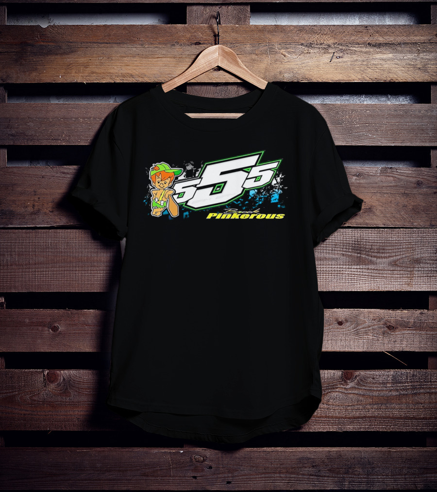 555 Brock Pinkerous Racing Cartoon Character T-Shirt