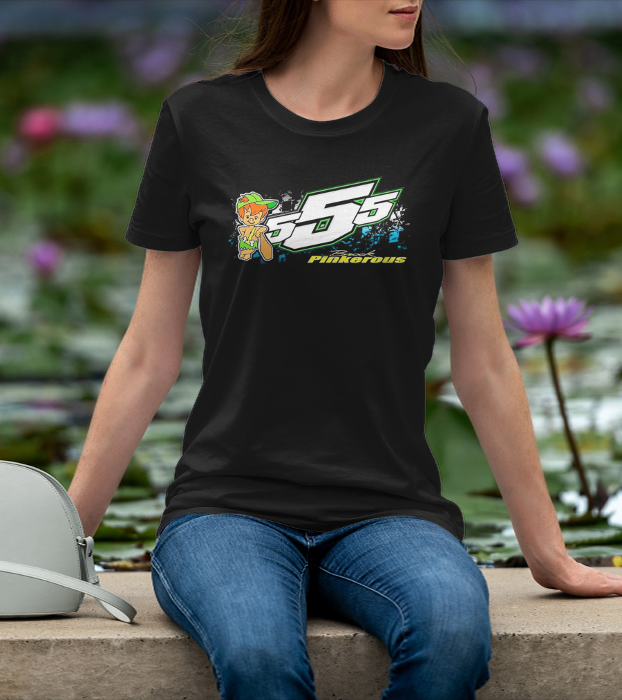 555 Brock Pinkerous Racing Cartoon Character T-Shirt