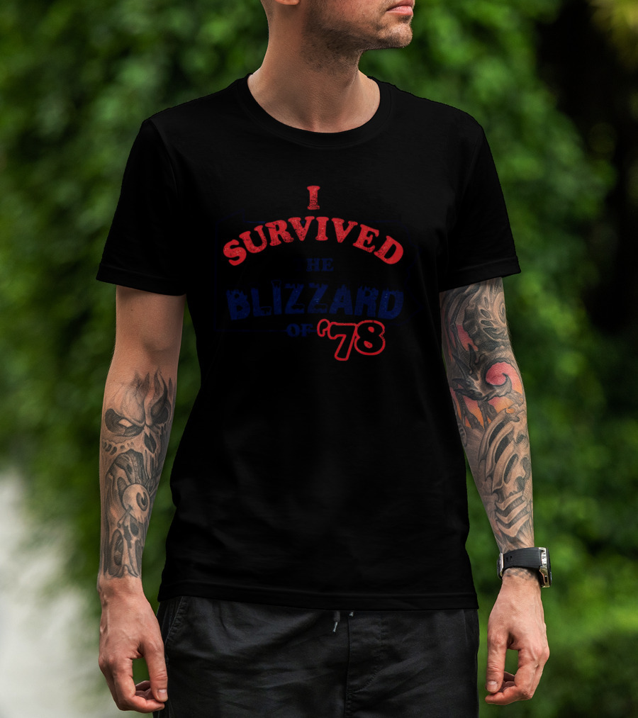 I Survived The Blizzard Of ’78 Pennsylvania Map Outline T-Shirt