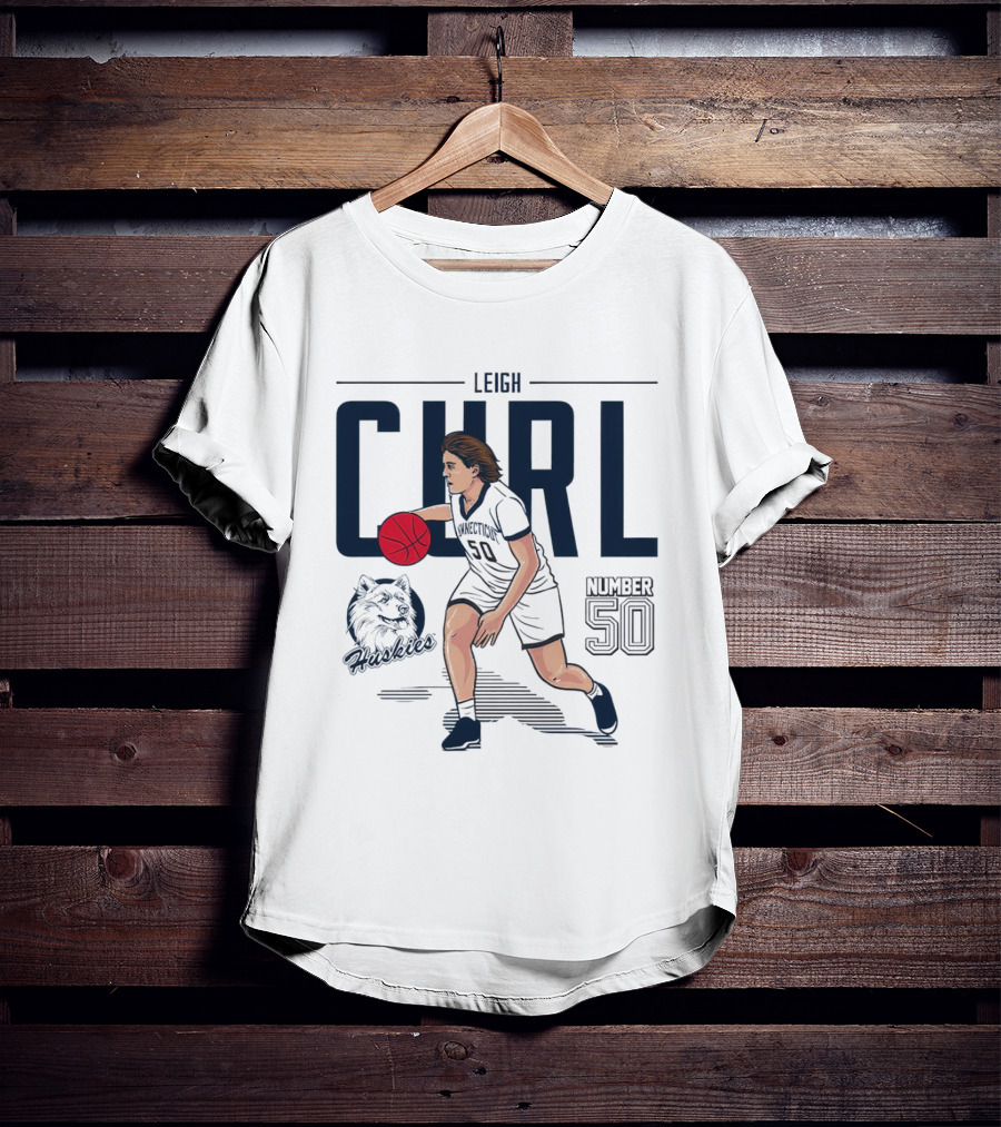 Leigh Curl Number 50 UConn Huskies Basketball T-Shirt