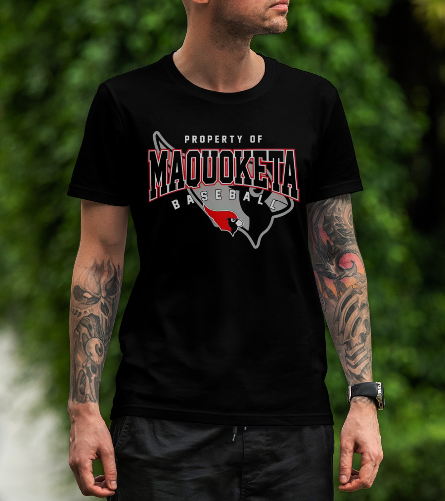 Property Of Maquoketa Baseball Louisville Cardinals T-Shirt