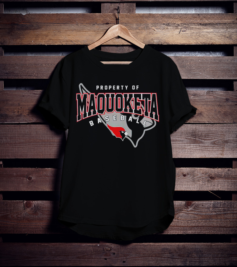 Property Of Maquoketa Baseball Louisville Cardinals T-Shirt