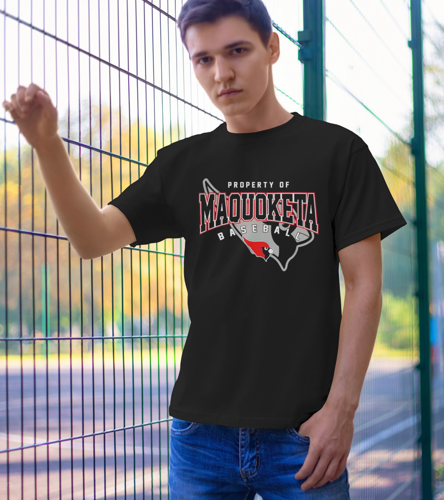 Property Of Maquoketa Baseball Louisville Cardinals T-Shirt