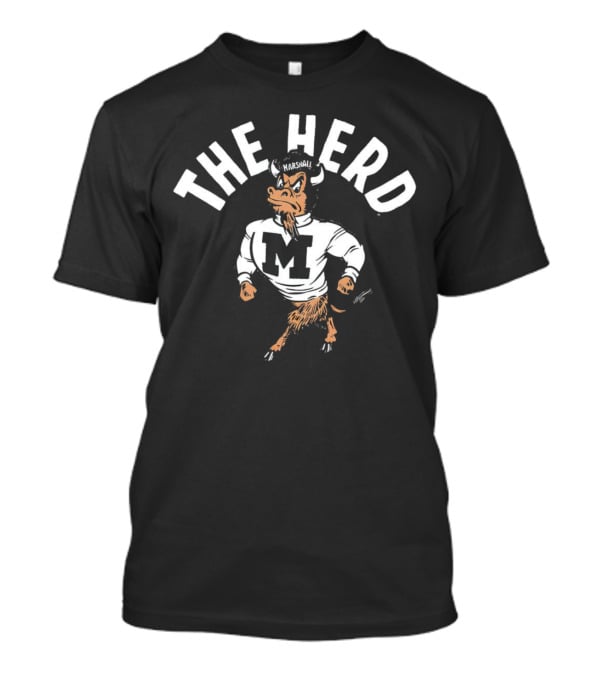 Marshall The Herd M Logo Mascot T-Shirt