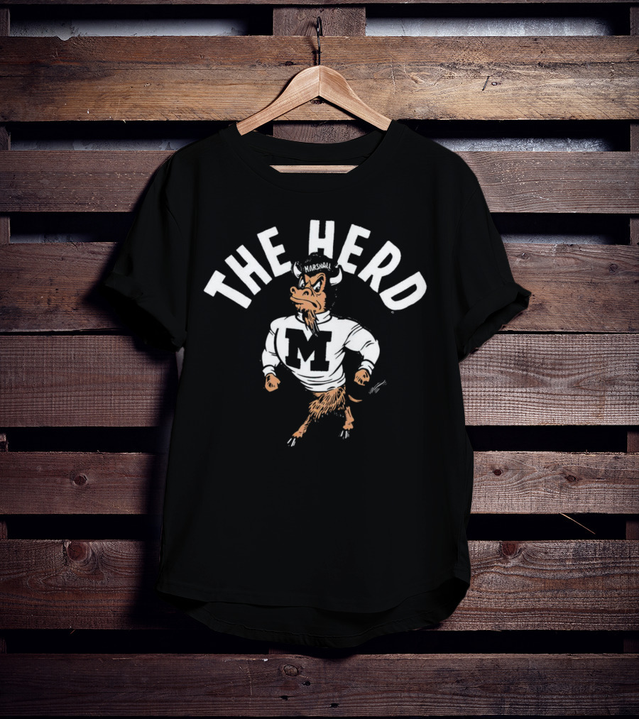Marshall The Herd M Logo Mascot T-Shirt