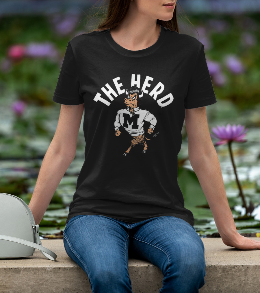 Marshall The Herd M Logo Mascot T-Shirt