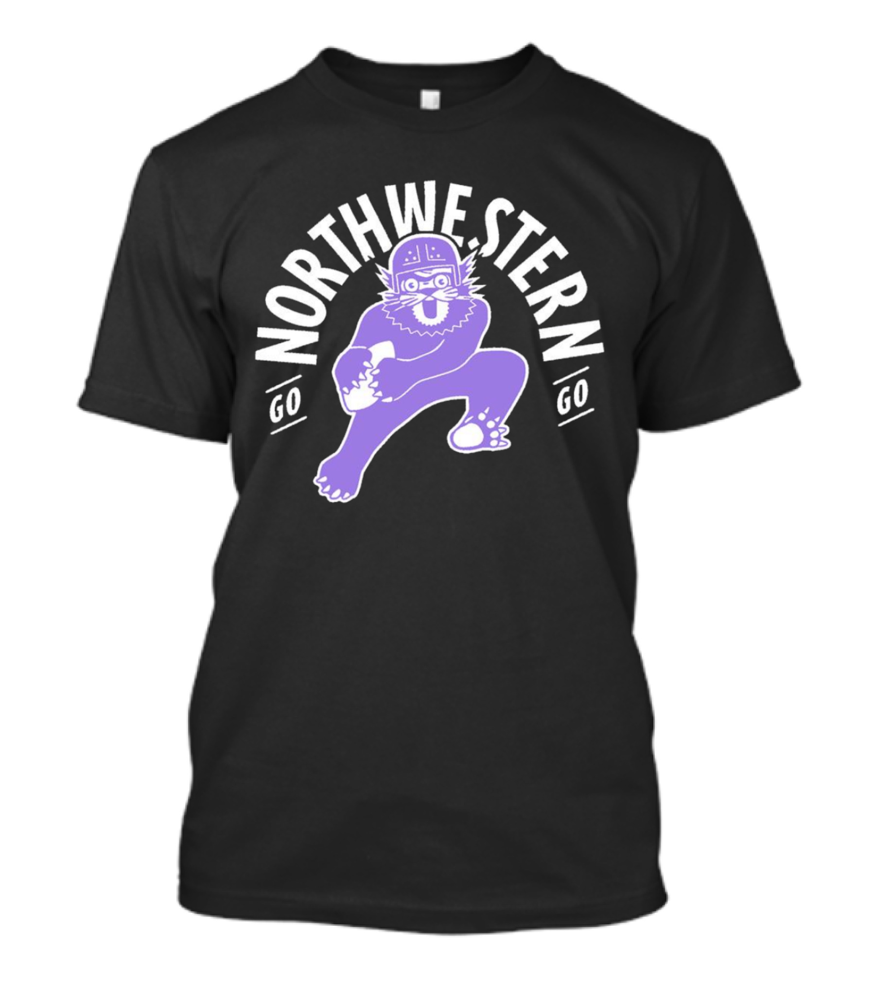 Northwestern Wildcats Football Mascot Go Northwestern Go T-Shirt