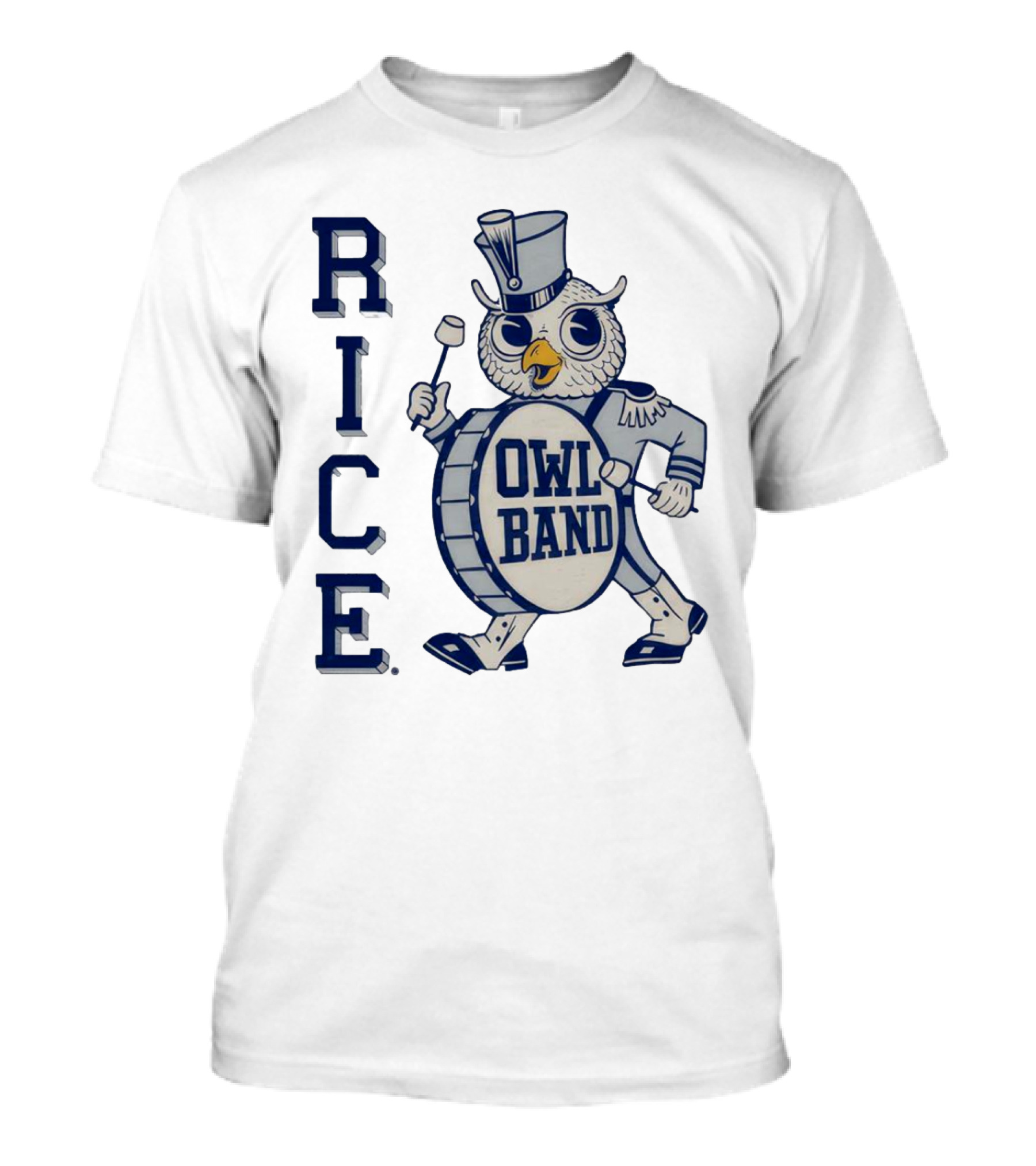 Rice Owl Band Drum Major Vintage T-Shirt