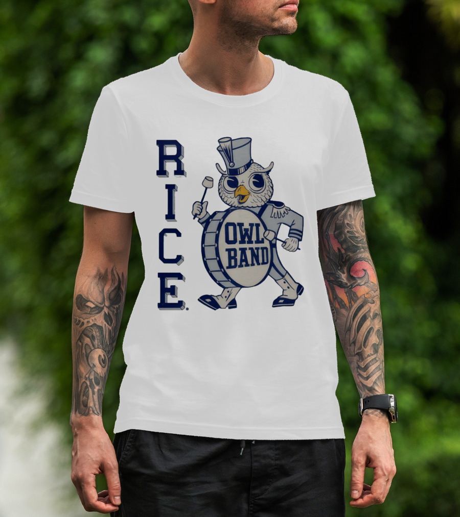 Rice Owl Band Drum Major Vintage T-Shirt