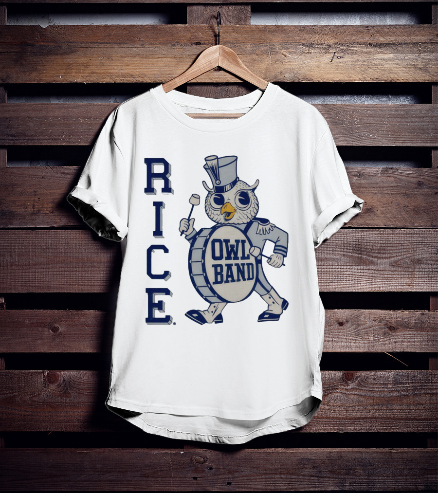 Rice Owl Band Drum Major Vintage T-Shirt