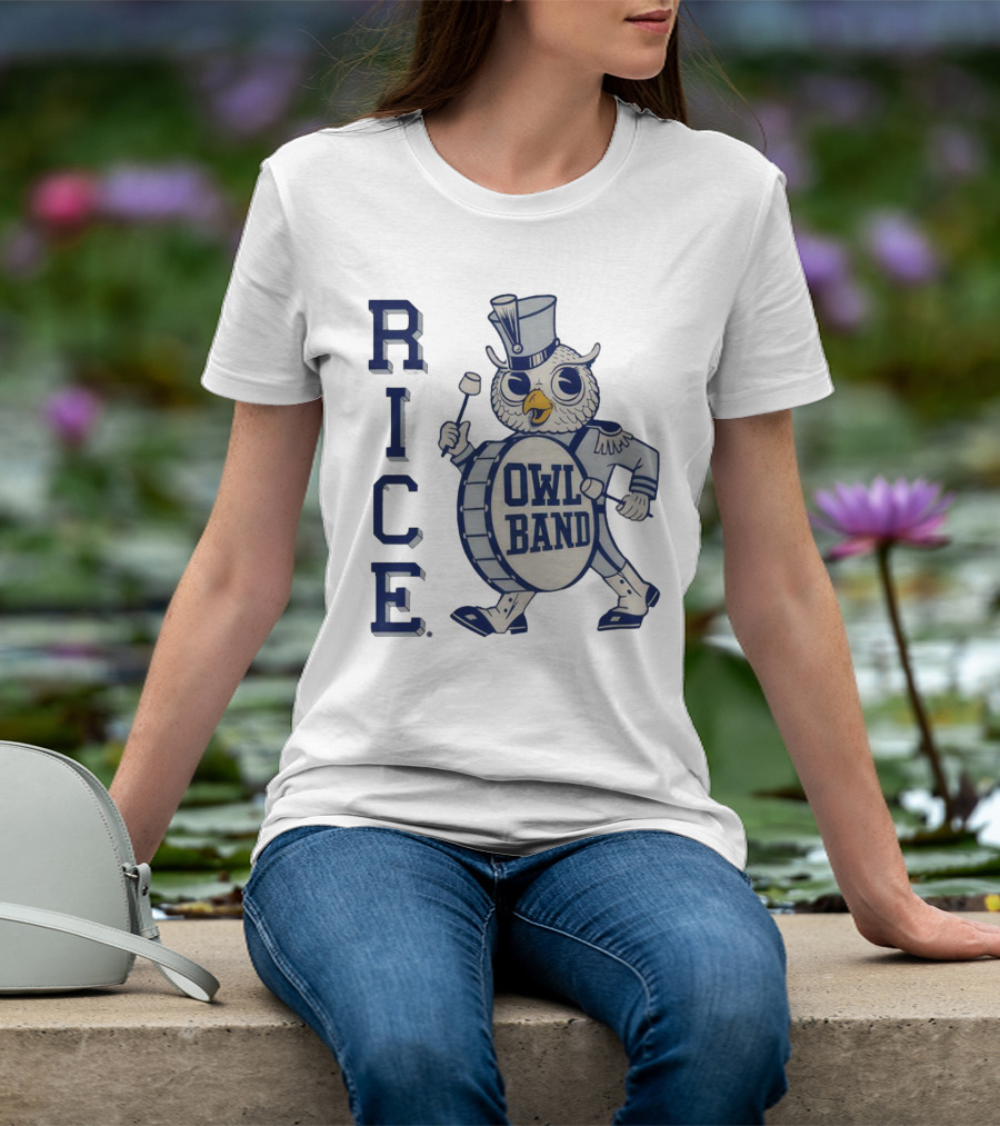 Rice Owl Band Drum Major Vintage T-Shirt