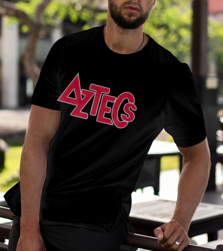 San Diego State Aztecs Bold Red Tribal Typography T-Shirt